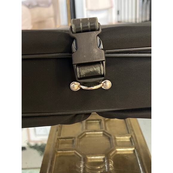 RARE Vintage Coach Garmet Bag Leather Trim Lots of Pockets - Picture 4 of 16